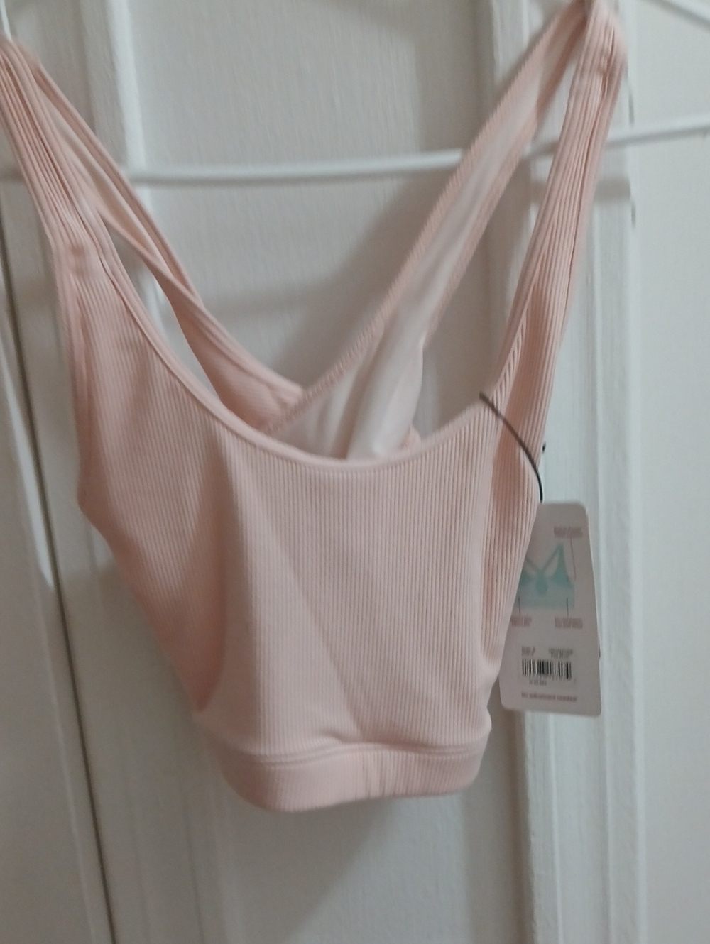 Tommy John So Soft Small NWT Ribbed Scoop Neck Bralette - Blush Pink